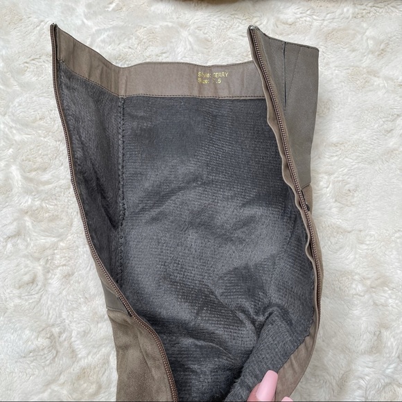 American Exchange Mid Calf Stiletto Boots Grey Buckles - Picture 11 of 13